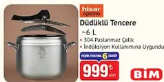 HİSAR OPTİMA DÜDÜKLÜ TENCERE 6 L HİSAR OPTİMA DÜDÜKLÜ TENCERE 6 L